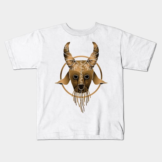 Scarecrow mask Goat Kids T-Shirt by DappyStitch